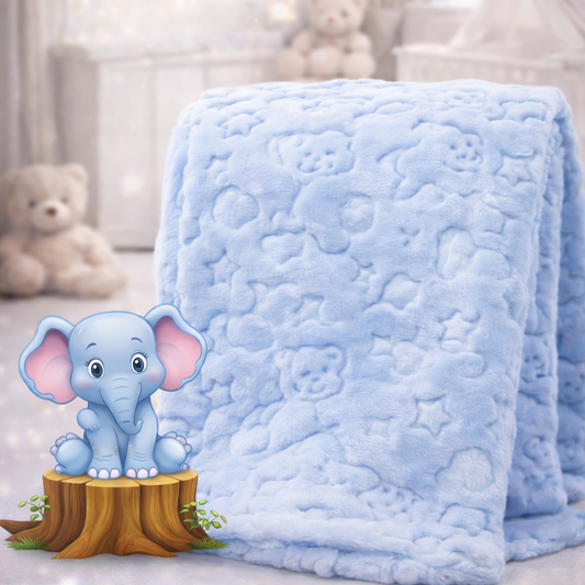 Luxury Emboss Baby Blanket – Soft Cozy Nursery Blanket 100x120 cm
