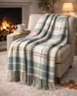 Cozy Life Luxury Throw Blanket – Soft Plaid TV Blanket