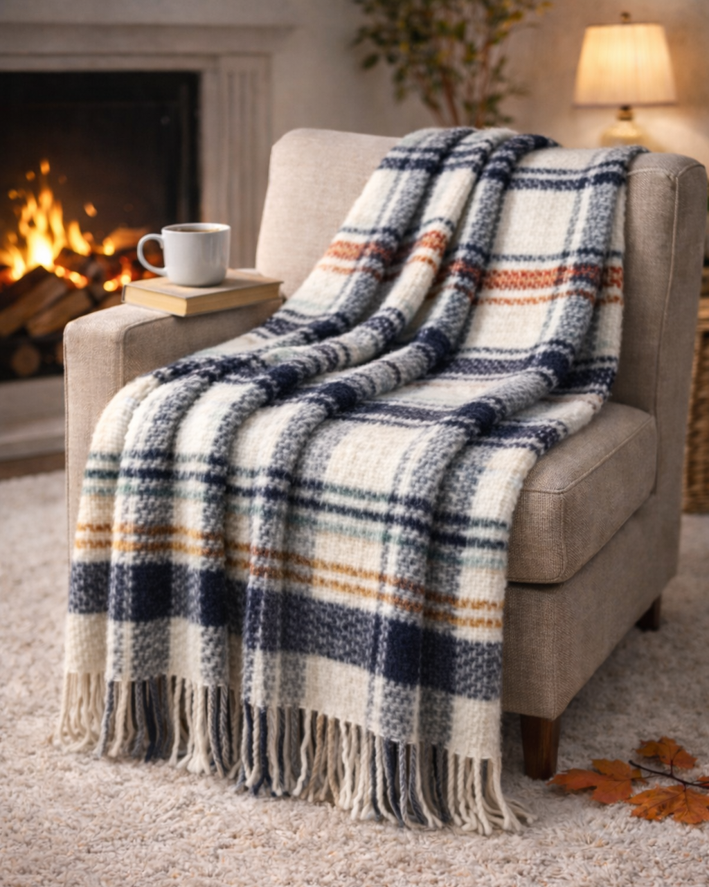 Cozy Life Luxury Throw Blanket – Soft Plaid TV Blanket
