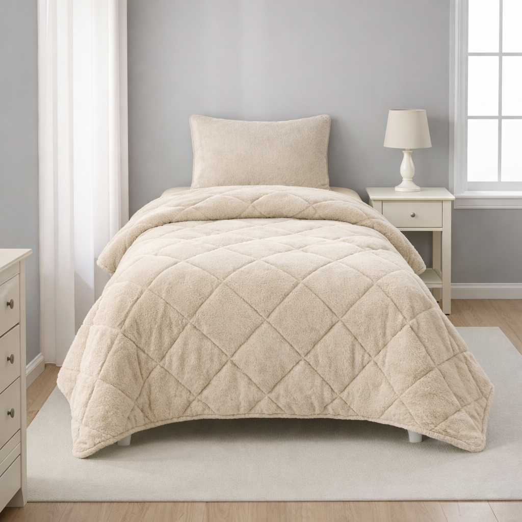 Welsoft Plush Twin Comforter – Cozy Winter Blanket 150x220 cm