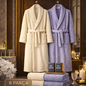 8 Piece Family Bathrobe & Towel Spa Set 100% Cotton
