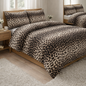 Premium Leopard Print Double Bedding Set with Fitted Sheet