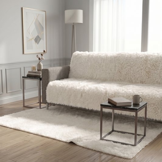 Ultra Soft Furry Couch Cover for Sofa & Living Room